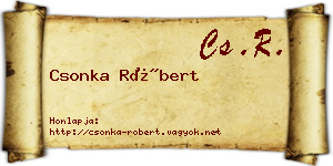 Csonka Róbert névjegykártya