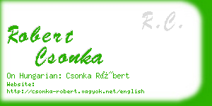 robert csonka business card